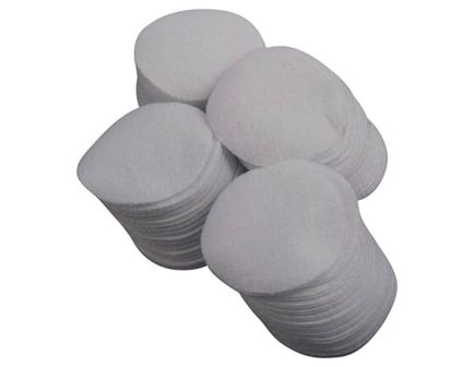 Brownells 7mm/9mm 1.75" Round Flannel Patch, White Pack of 100