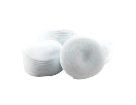 Brownells .35 Cal/20 Gauge 2.25" Round Flannel Patch, White Pack of 100