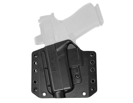 Bravo Concealment BCA Glock G43/G43X/G43X MOS OWB Holster LH Polymer Black - Durable and Reliable Carry - BC10-1034