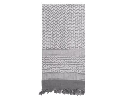 Rothco Shemagh Tactical Desert Keffiyeh Scarf - Grey - White