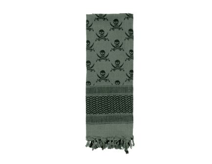 Rothco Skulls Shemagh Tactical Desert Keffiyeh Scarf - Foliage Green