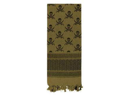 Rothco Skulls Shemagh Tactical Desert Keffiyeh Scarf - Olive Drab