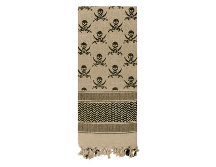 Rothco Skulls Shemagh Tactical Desert Keffiyeh Scarf - Tan
