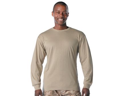 Rothco Moisture Wicking Long Sleeve T-Shirt - Desert Sand, 3X-Large