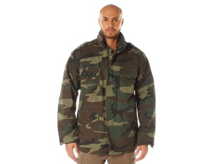 Rothco Vintage M-65 Field Jacket - Woodland Camo, 3X-Large