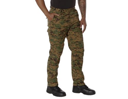 Rothco Digital Camo Tactical Bdu Pants - Woodland Digital Camo, Large - Long