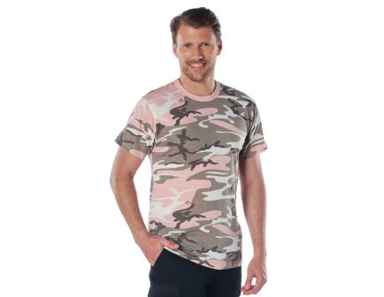 Rothco Camo T-Shirt - Subdued Pink Camo, Small
