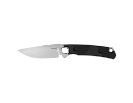 Kershaw Steppe Fixed Knife Drop Point Gray/Black - Ergonomic Handle, Ideal for Outdoor Use - 2048