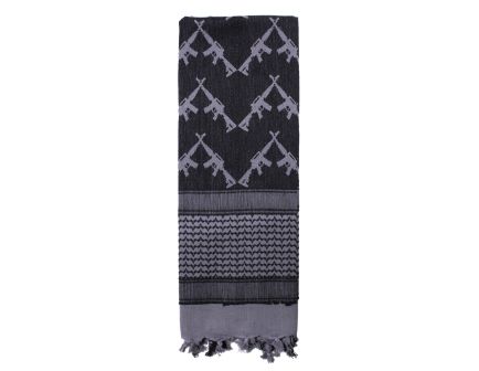 Rothco Crossed Rifles Shemagh Tactical Desert Keffiyeh Scarf - Grey