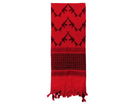 Rothco Crossed Rifles Shemagh Tactical Desert Keffiyeh Scarf - Red