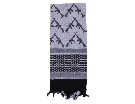 Rothco Crossed Rifles Shemagh Tactical Desert Keffiyeh Scarf - White