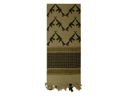 Rothco Crossed Rifles Shemagh Tactical Desert Keffiyeh Scarf - Olive Drab