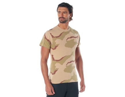 Rothco Camo T-Shirt - Tri-Color Desert Camo, Small