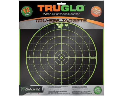 TruGlo Tru See 12" x 12" Splatter Self-Adhesive 100 yd Target, Fluorescent Green/Black, 12/pack - TG10A12