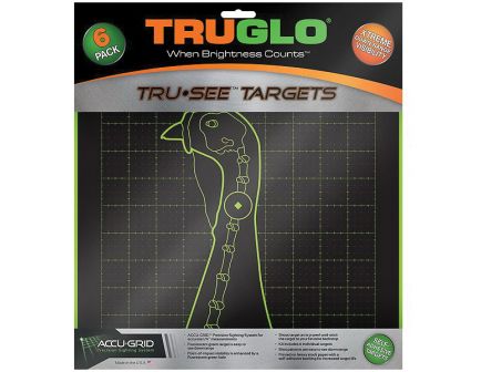 TruGlo Tru See 12" x 12" Splatter Turkey Target, Fluorescent Green/Black, 6/pack - TG12A6