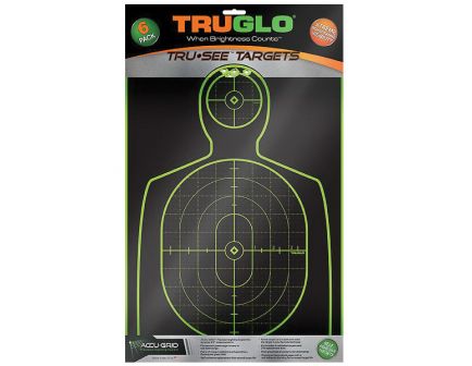 TruGlo Tru See 12" x 18" Splatter Self-Adhesive Silhouette Target, Fluorescent Green/Black, 6/pack - TG13A6