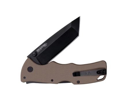Cold Steel Verdict Folding Knife Tanto Flat Dark Earth - Sturdy Lock, Reliable and Versatile EDC Knife - CS-FL-C3T10AFDE