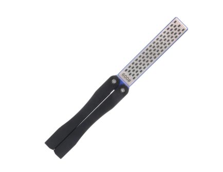 Cold Steel Double Side-Folding Knife Sharpener - Compact Folding Design, Efficient and Easy Sharpening, Ideal for Various Blades - CS-KS-DSDW