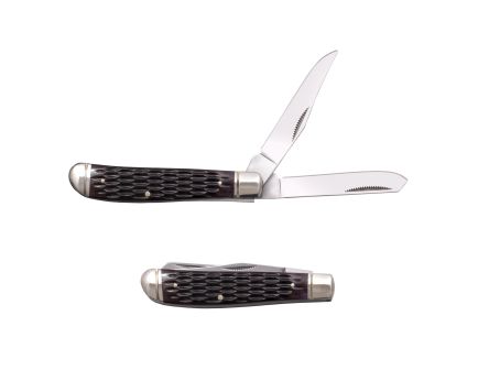 Cold Steel Mini Trapper Folding Knife Clip Point/Spey - Convenient Pocket Size for EDC - CS-FL-MTRPR-J
