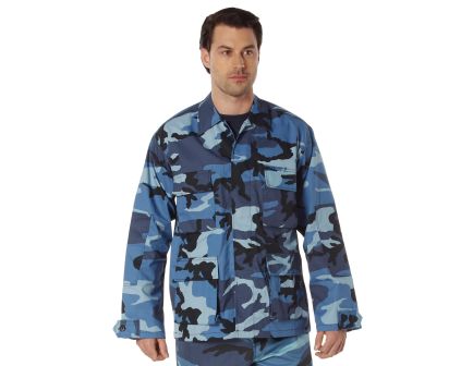Rothco Twill Bdu Shirt - Sky Blue Camo, Large