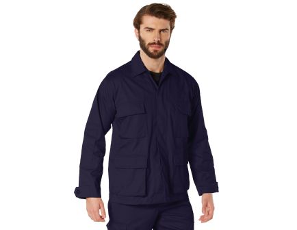 Rothco Twill Bdu Shirt - Navy Blue, 2X-Large