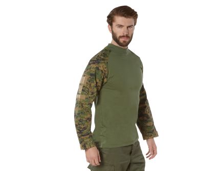 Rothco Nyco Fr Fire Retardant Combat Shirt - Woodland Digital Camo, 2X-Large