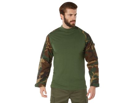 Rothco Nyco Fr Fire Retardant Combat Shirt - Woodland Camo, X-Large