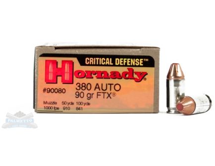 Hornady 380 90gr FTX Critical Defense Ammunition 25rds - 90080