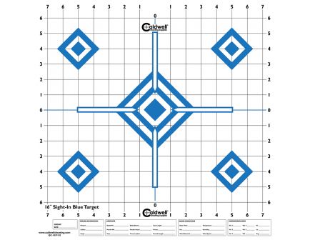 Caldwell 16" 5-Diamond Sight-In Shooting Target, Hi Contrast Blue, 10/pack - 198604