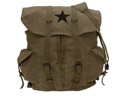 Rothco Vintage Weekender Canvas Backpack With Star