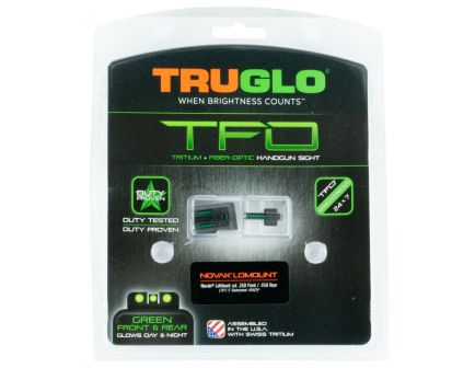 TruGlo 1911 TFO Tritium / Fiber Optic Sights .270/.500, Green/Green - TG131NT4