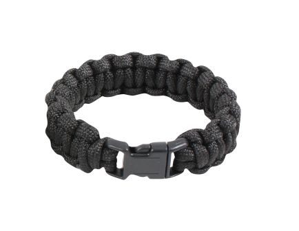 Rothco Paracord Bracelet - Black, 9 In