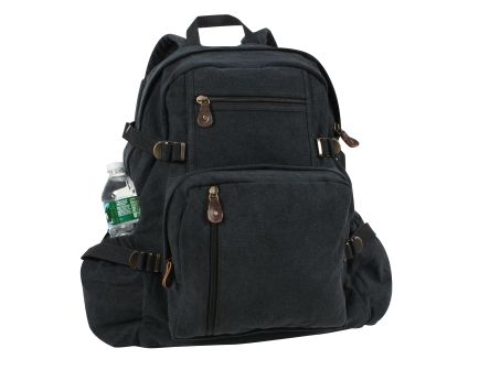 Rothco Jumbo Vintage Canvas Backpack - Black