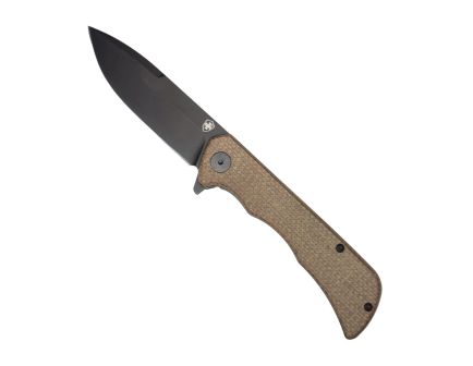 Templar Knife Paladin Linerlock Folding Knife Drop Point Brown - Perfect for Outdoor and Everyday Use - PFMBN321