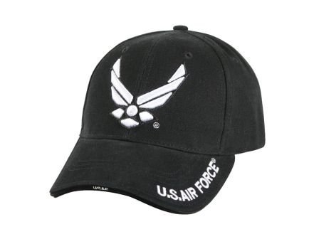 Rothco Deluxe U.S. Air Force Wing Low Profile Insignia Cap - Black