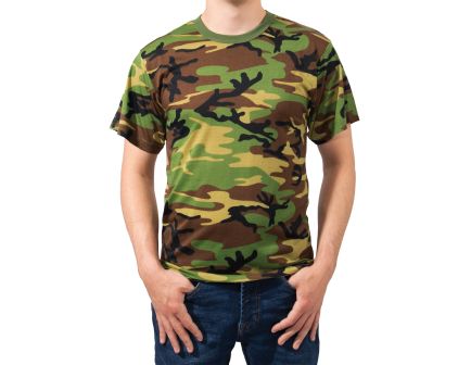 Rothco Moisture Wicking T-Shirts - Woodland Camo, 3X-Large