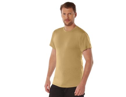 Rothco Moisture Wicking T-Shirts - Brown, Small