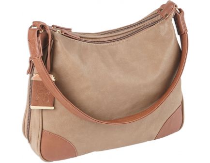 Bulldog Cases Hobo Purse w/ Holster, Taupe with Tan Trim - BDP-014