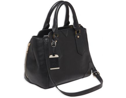 Bulldog Cases Satchel Purse w/ Holster, Black with Black Trim - BDP-020