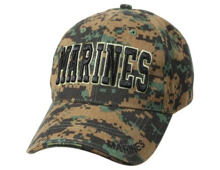 Rothco Deluxe Marines Low Profile Insignia Cap - Woodland Digital Camo