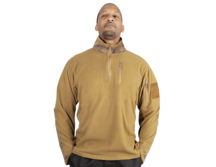 Rothco Quarter Zip Fleece Pullover - Coyote Brown, 3X-Large