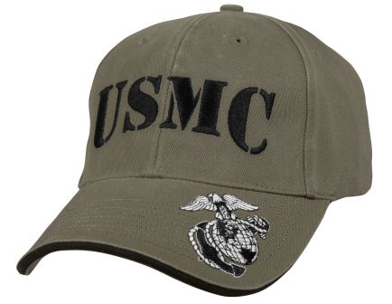 Rothco Deluxe Vintage Usmc Embroidered Low Pro Cap - Olive Drab