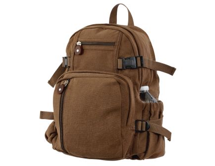 Rothco Vintage Canvas Compact Backpack - Brown