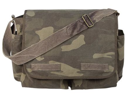 Rothco Classic Canvas Messenger Bag - Woodland Camo