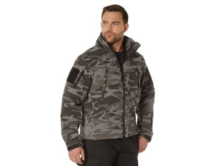 Rothco Special Ops Soft Shell Jacket - Black Camo, 3X-Large