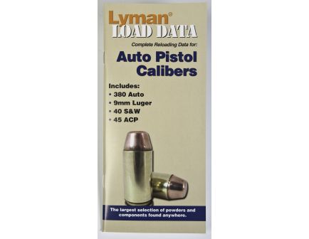 Lyman Load Data - Auto Pistol Calibers 9780004