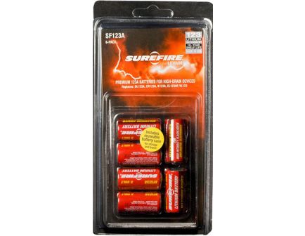 Surefire 3 V High Performance CR123A Lithium Stick Battery w/ Holder, 6/pack - SF6BC