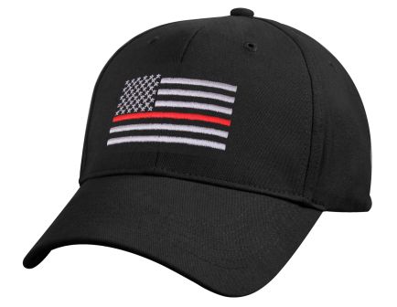 Rothco Thin Red Line Flag Low Profile Cap - Black