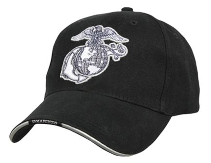 Rothco Deluxe Eagle, Globe Anchor Low Profile Cap - Black