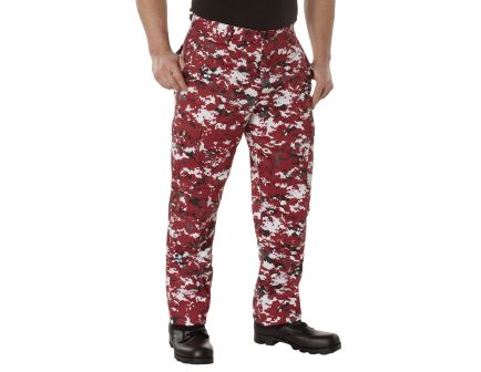 Rothco Digital Camo Tactical Bdu Pants - Red Digital Camo, 2X-Large